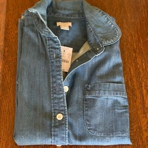 Short Sleeve Chambray Shirt